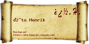 Áts Henrik névjegykártya
