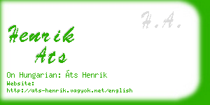 henrik ats business card